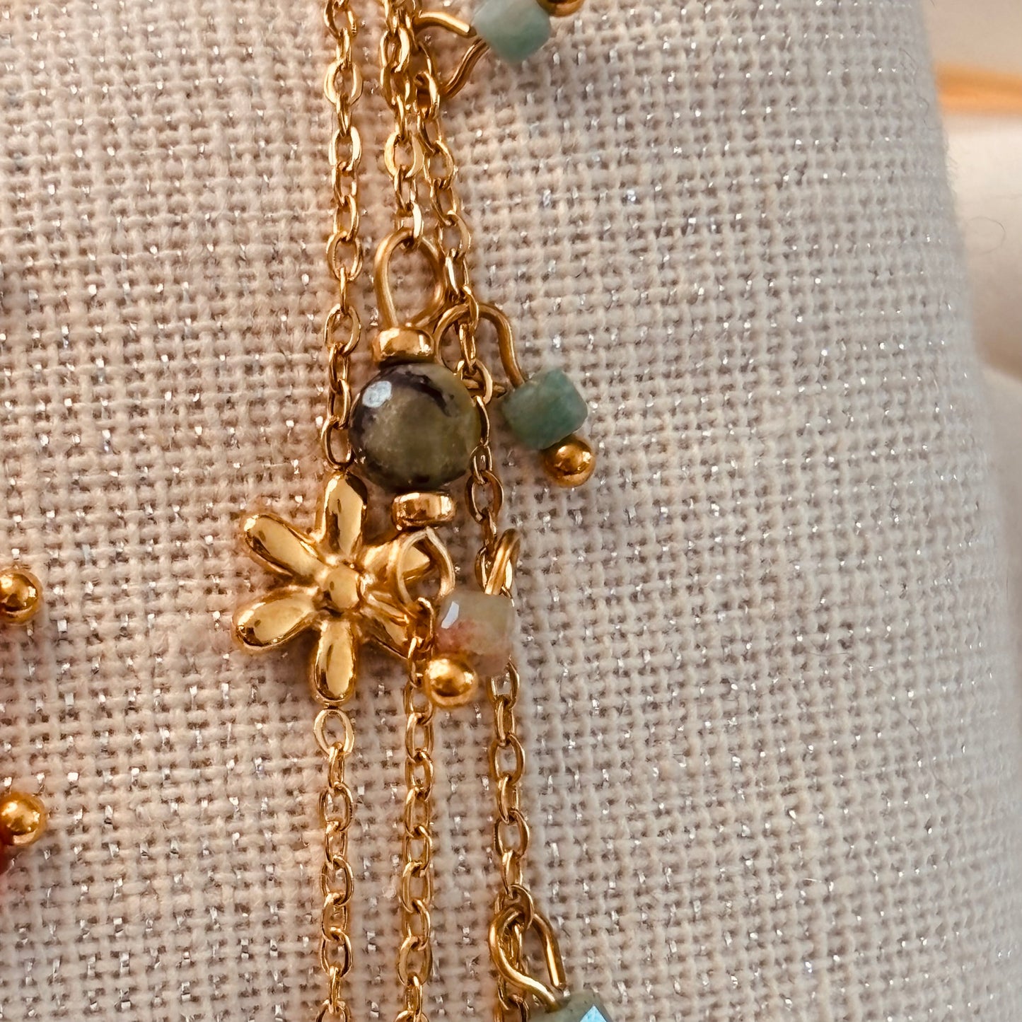 Bracelet multi-rangs Fauve