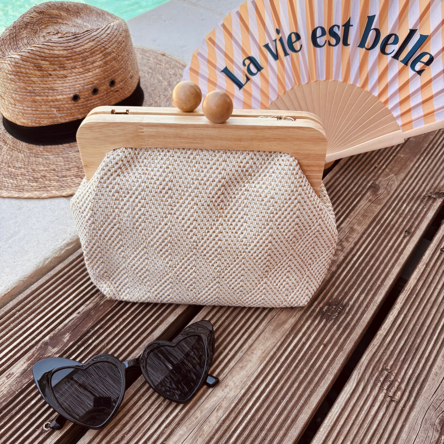 Pochette Bella beige