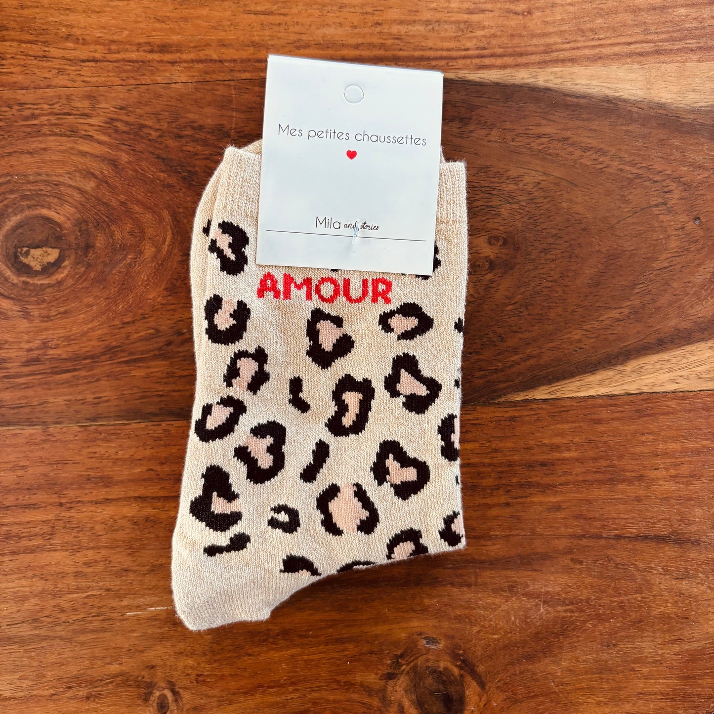 Chaussette Amour léopard