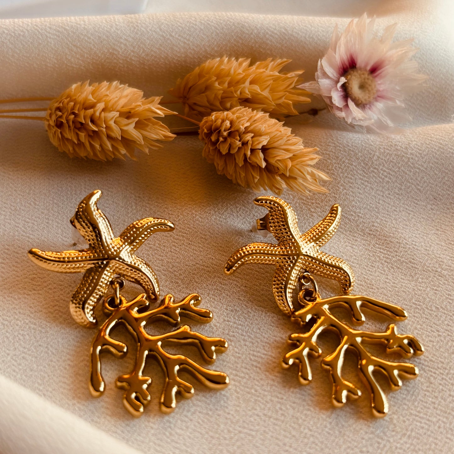 Boucles d’oreilles Corail
