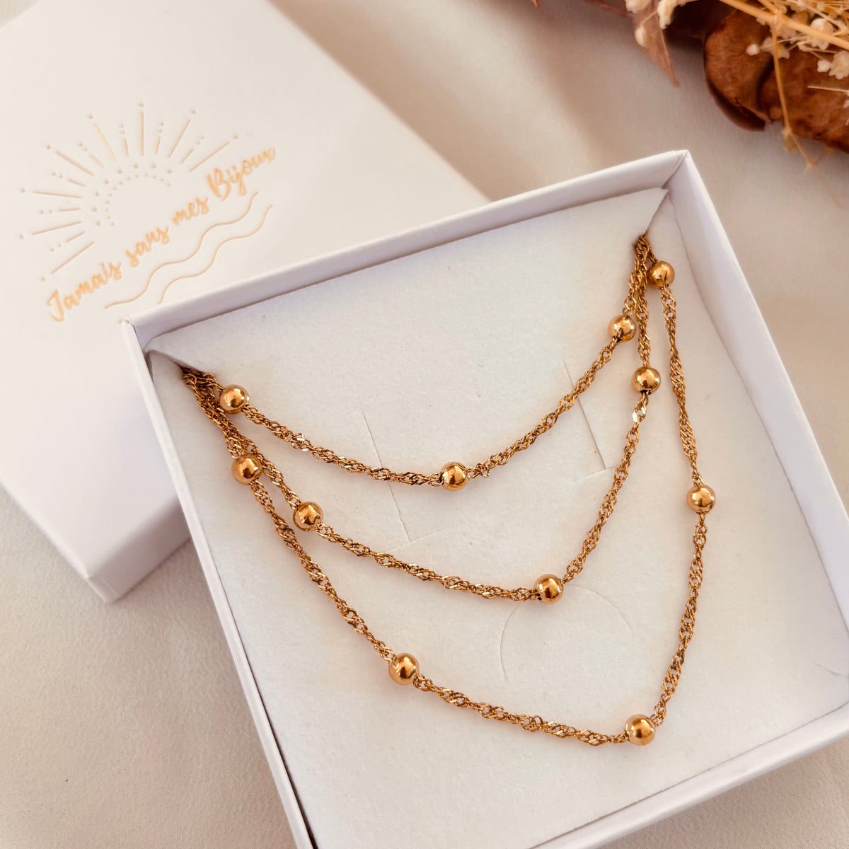 Collier multirangs Jeanne