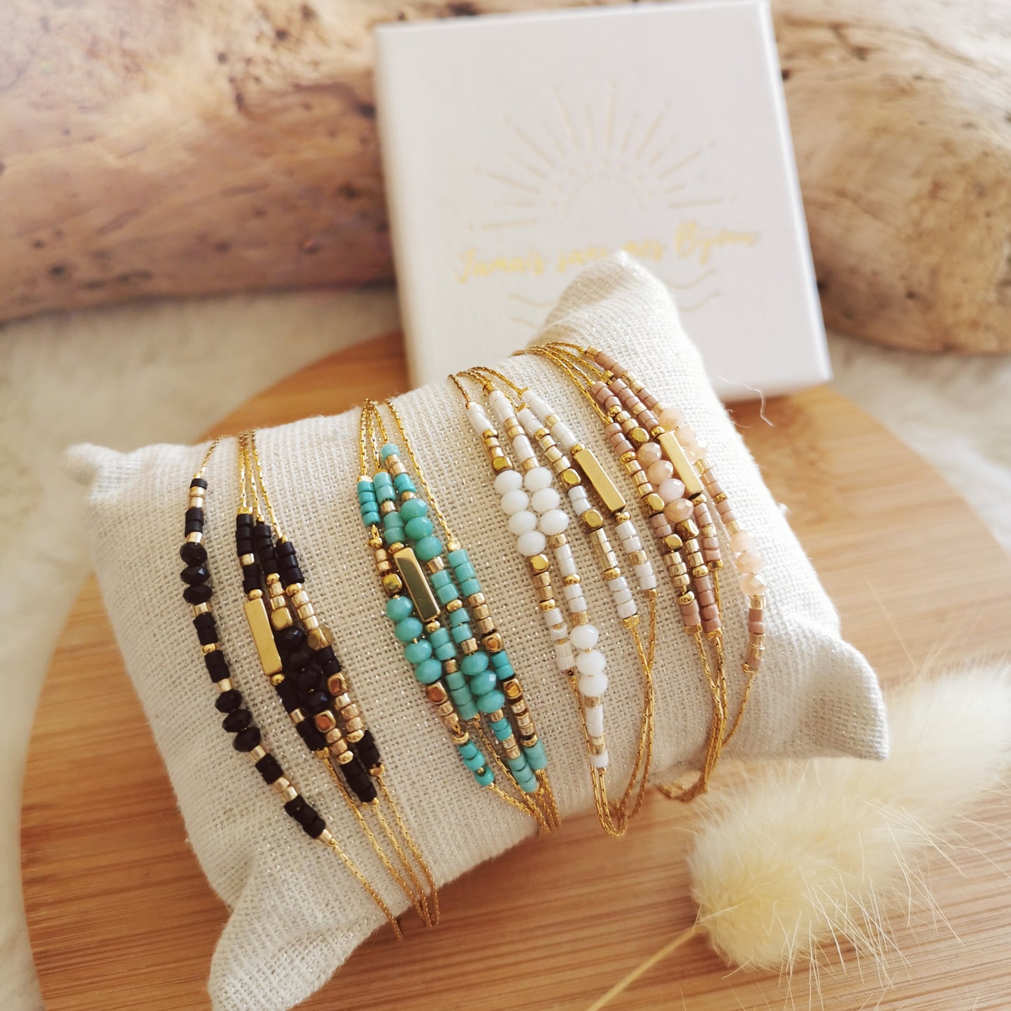 Bracelet multi-rangs Prune