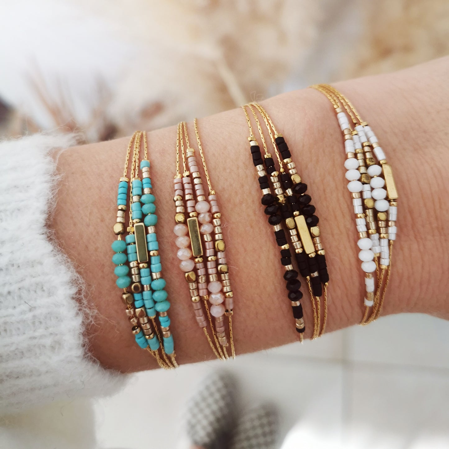 Bracelet multi-rangs Prune