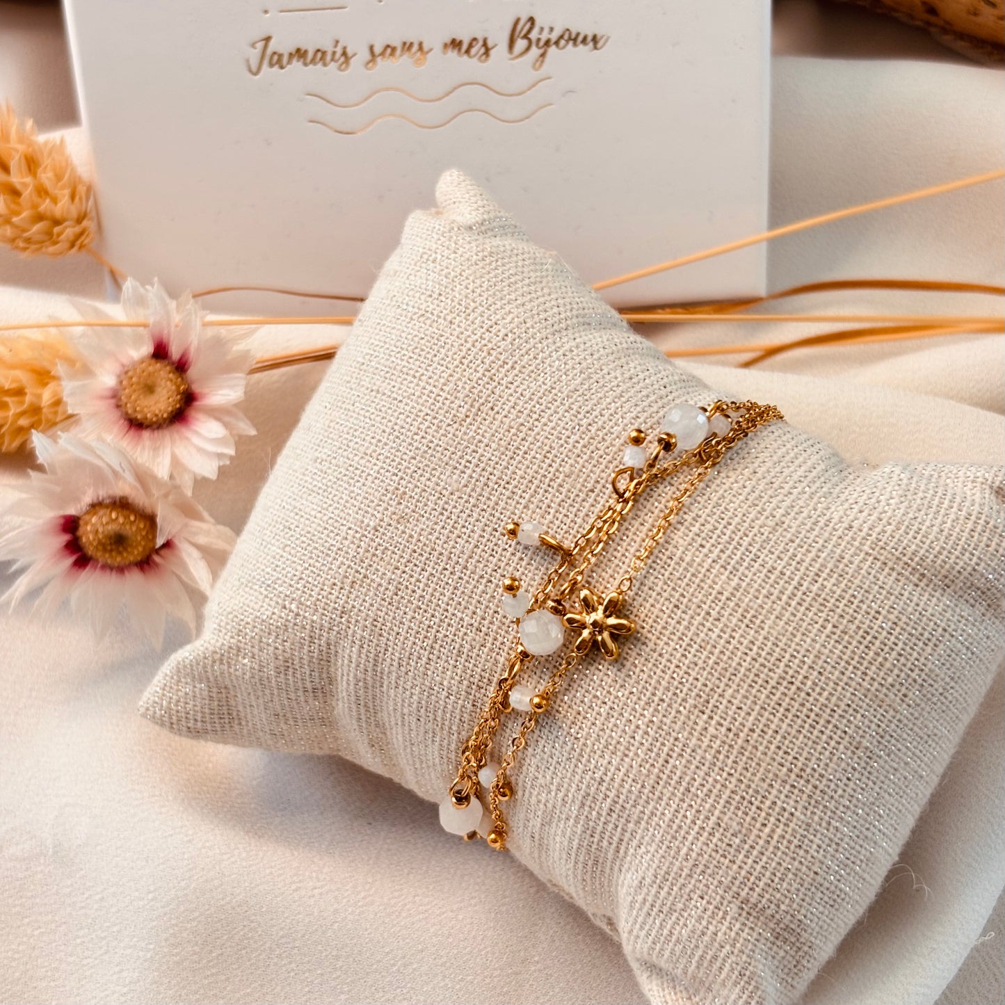 Bracelet multi-rangs Fauve