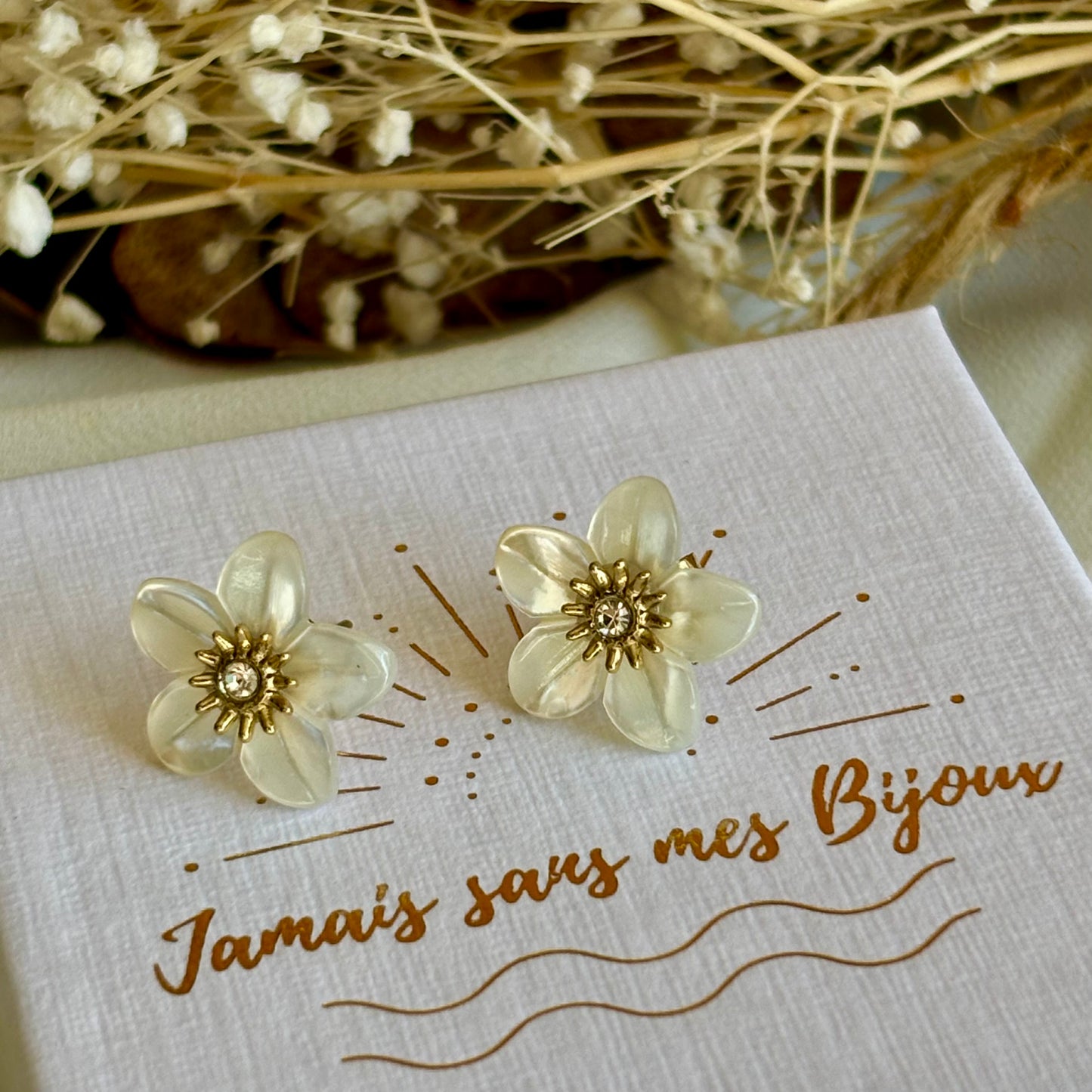 Boucles d’oreilles Blanche