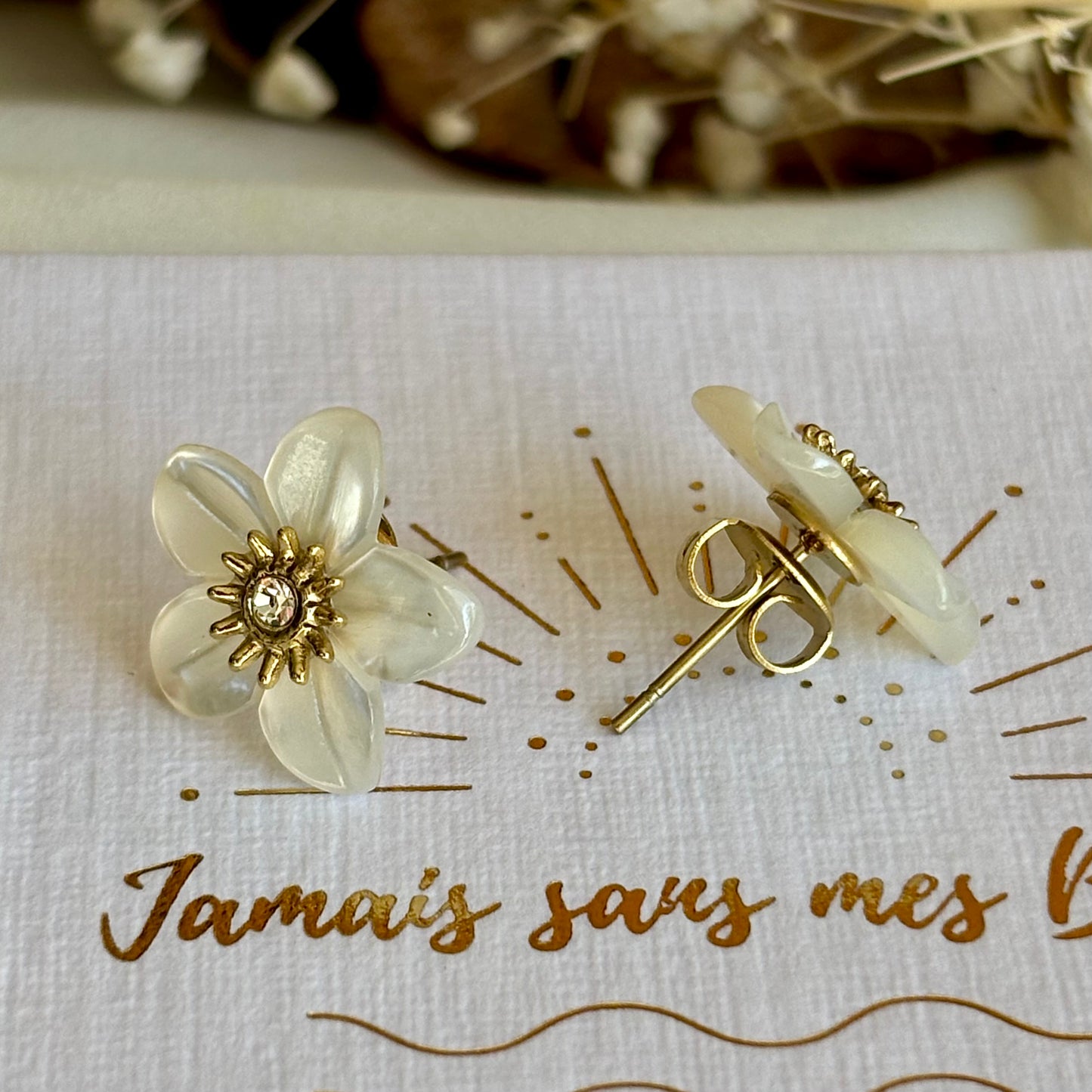 Boucles d’oreilles Blanche