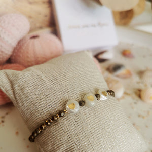 Bracelet perles nacrées
