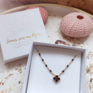 Collier trèfle Strass
