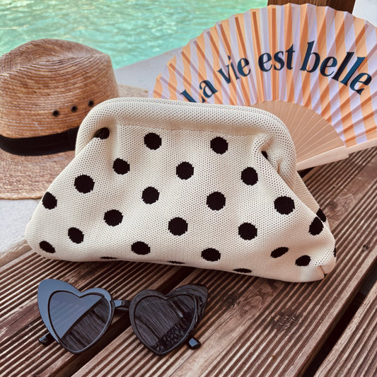 Pochette Alba pois noir