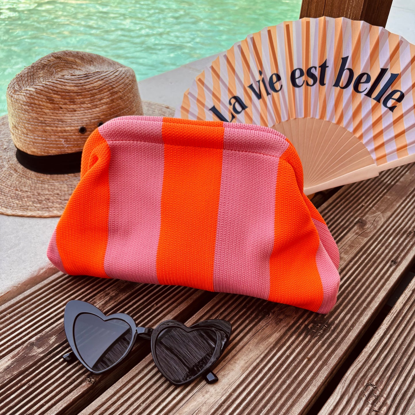 Pochette Alba rose/orange