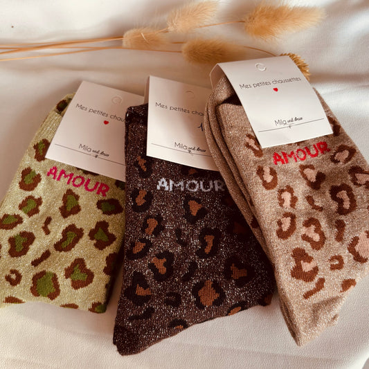 Chaussette Amour léopard