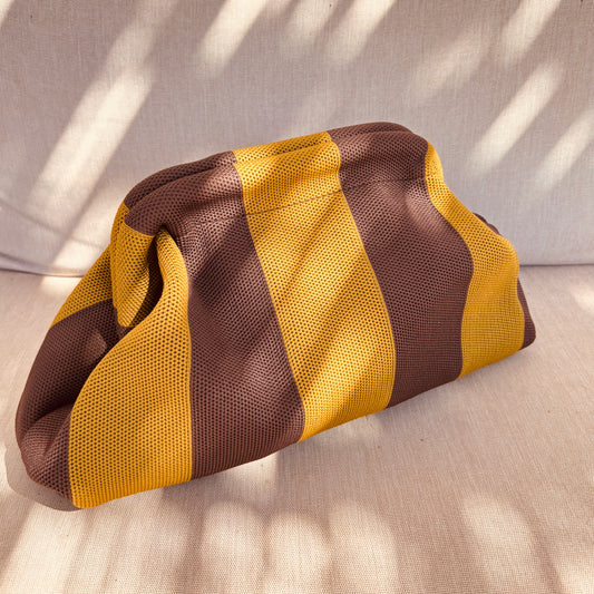 Pochette Alba rayé Kaki