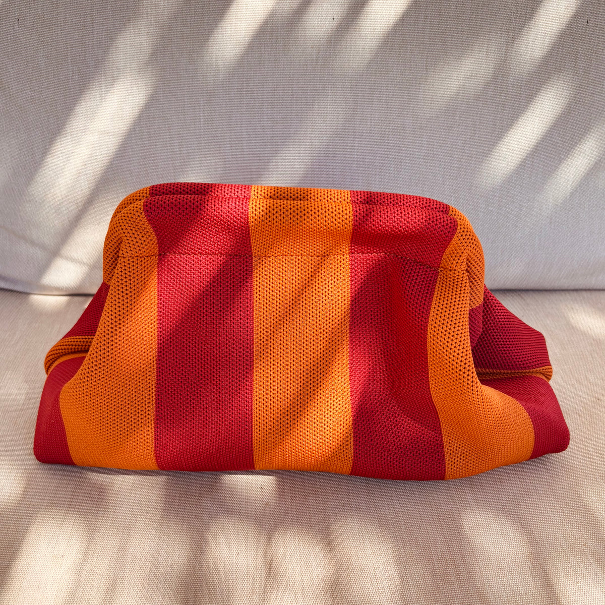 Pochette Alba rayé bordeaux