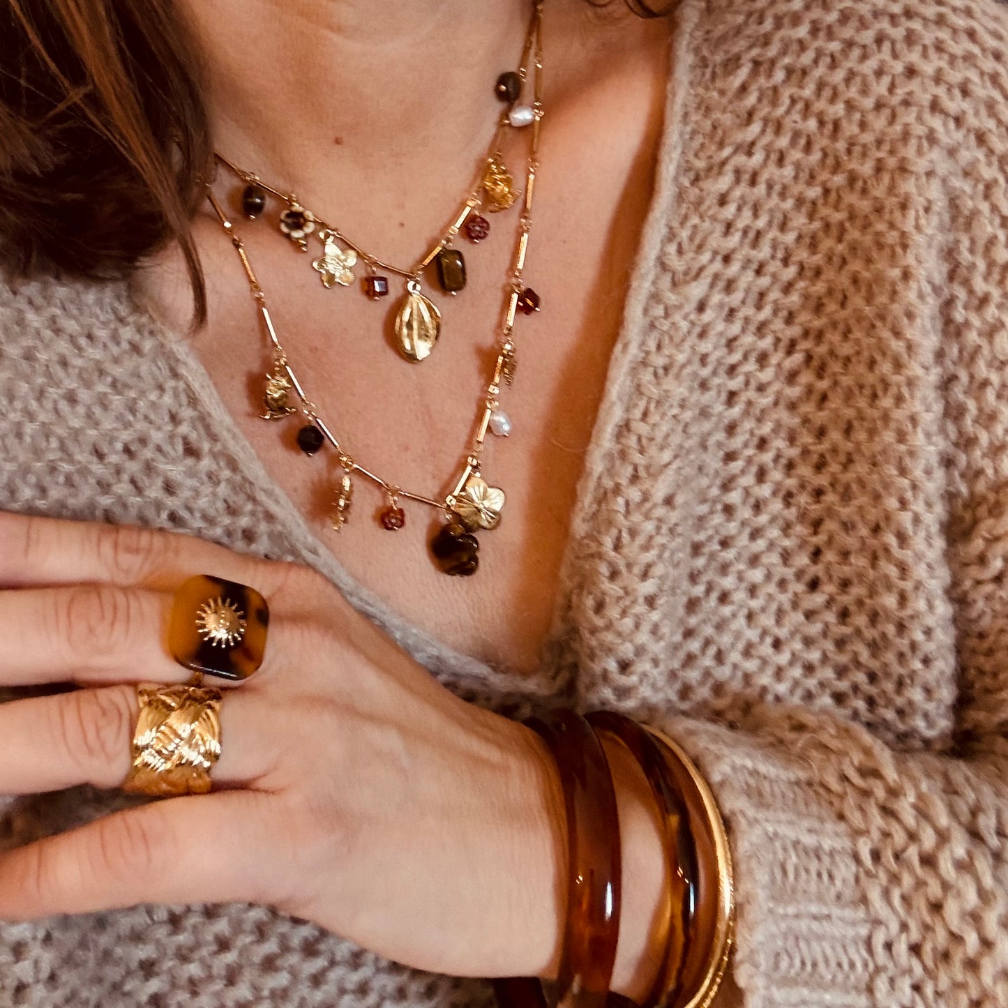 Collier multirangs Mila