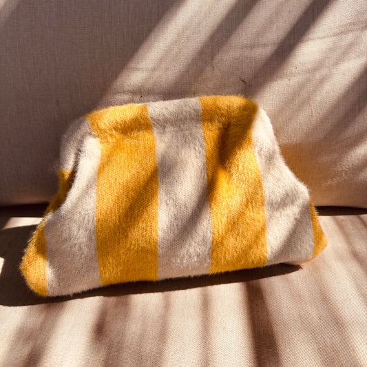 Pochette Alba jaune/beige