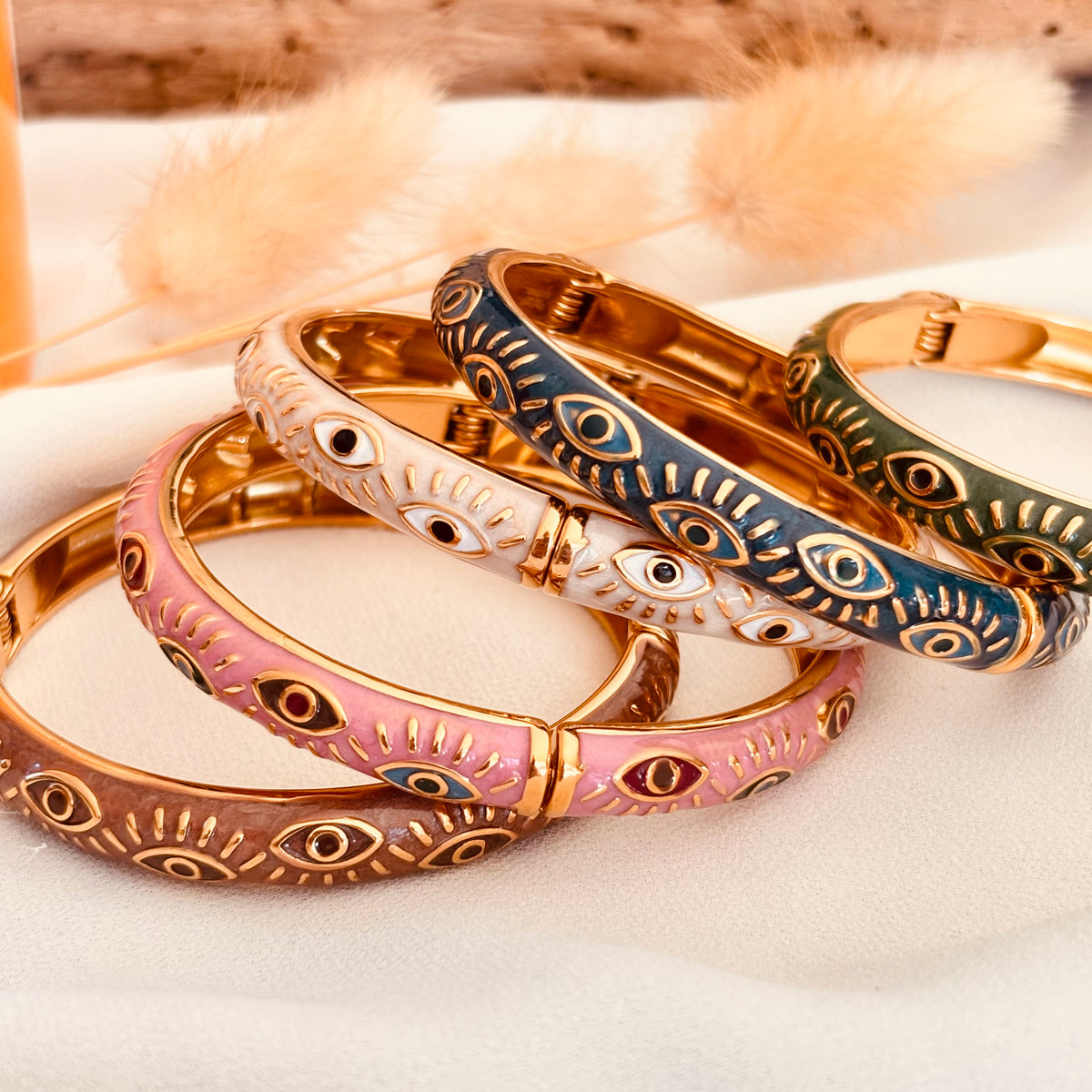 Bracelet jonc Thaï oeil