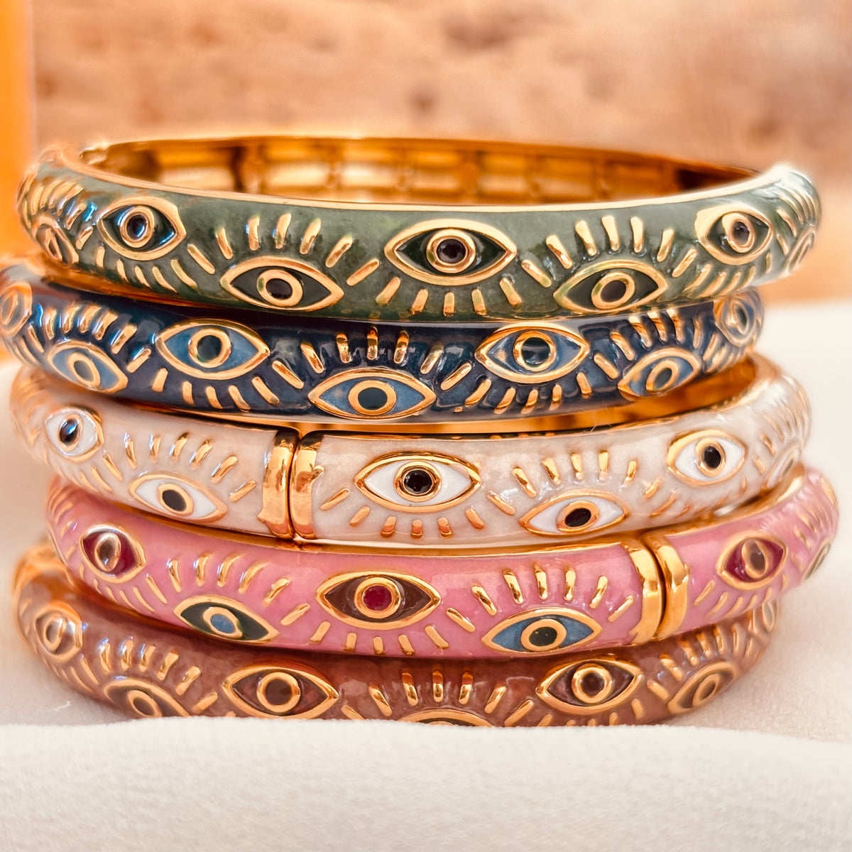 Bracelet jonc Thaï oeil