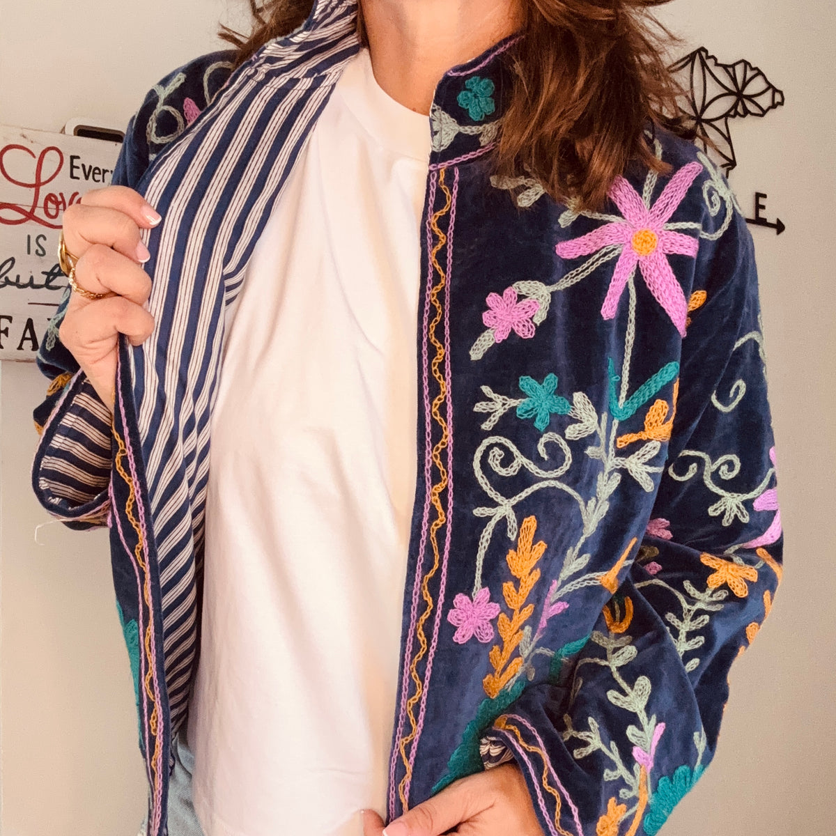 Veste India bleu nuit