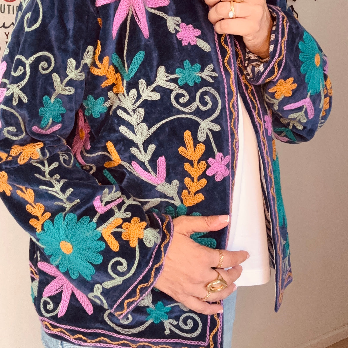 Veste India bleu nuit