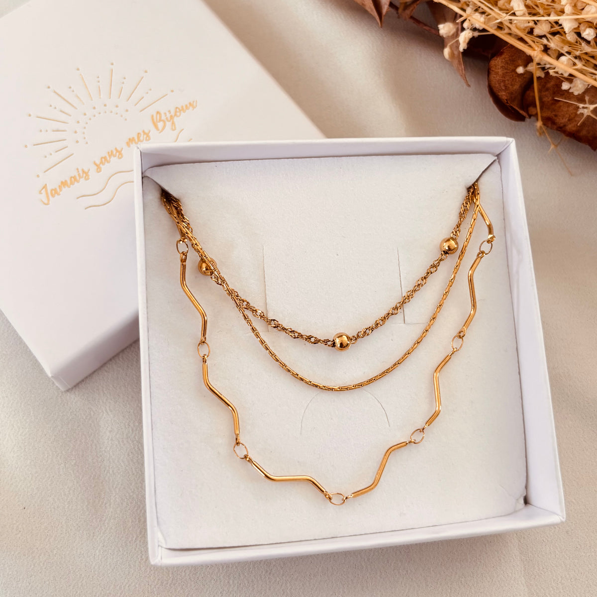 Collier multirangs Romane
