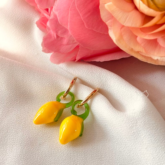 Boucles d’oreilles citron