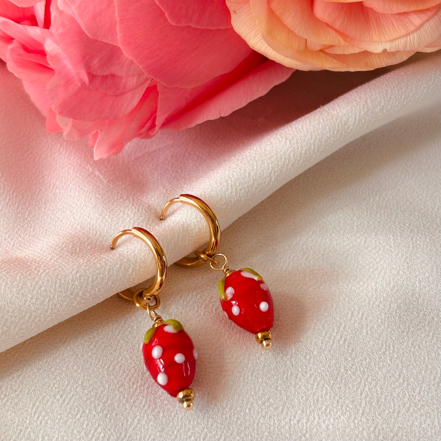 Boucles d’oreilles Fraise