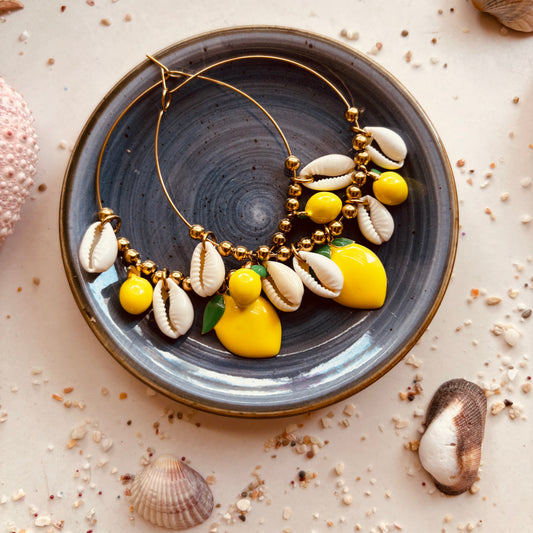 Boucles d’oreilles Créoles Lemon